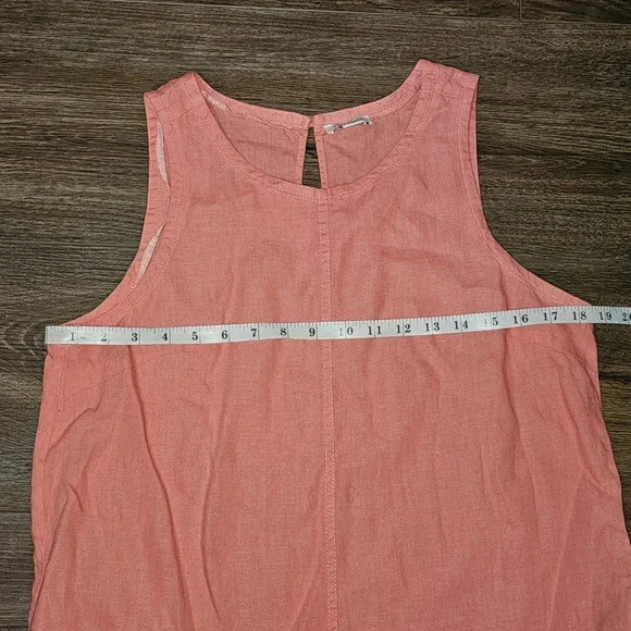 Sundance Doria Coral Linen Maxi Dress Sz S - Picture 7 of 10